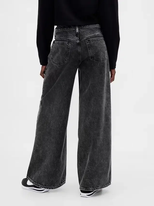 Ultrweiche Baggy-Jeans mit mittlerer Leibhöhe