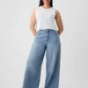 Ultrweiche Baggy-Jeans mit mittlerer Leibhöhe