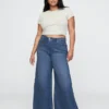 Ultrweiche Baggy-Jeans mit mittlerer Leibhöhe
