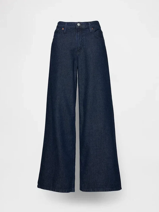 Ultrweiche Baggy-Jeans mit mittlerer Leibhöhe