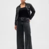 Ultrweiche Baggy-Jeans mit mittlerer Leibhöhe