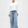 Ultrweiche Baggy-Jeans mit mittlerer Leibhöhe