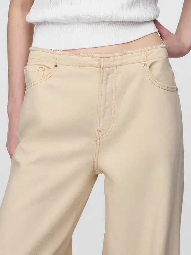 Ultrweiche Baggy-Jeans mit mittlerer Leibhöhe