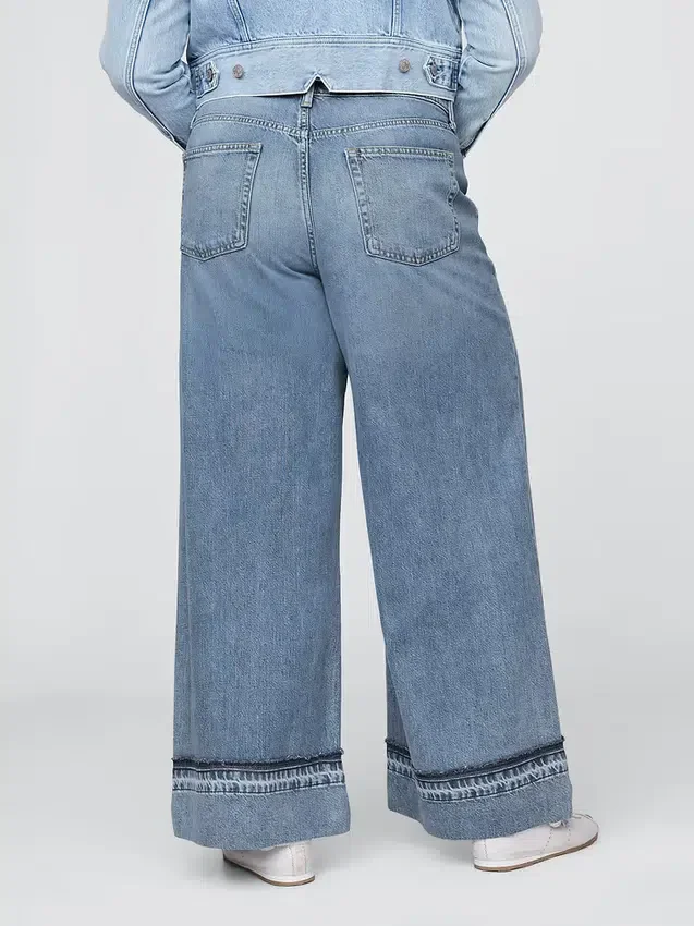 Ultrweiche Baggy-Jeans mit mittlerer Leibhöhe