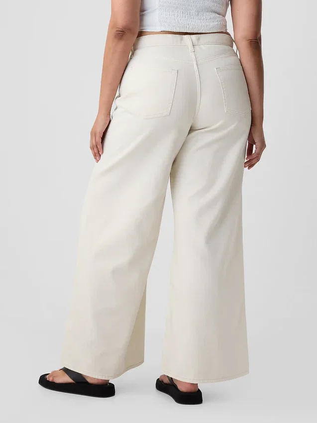 Ultrweiche Baggy-Jeans mit mittlerer Leibhöhe