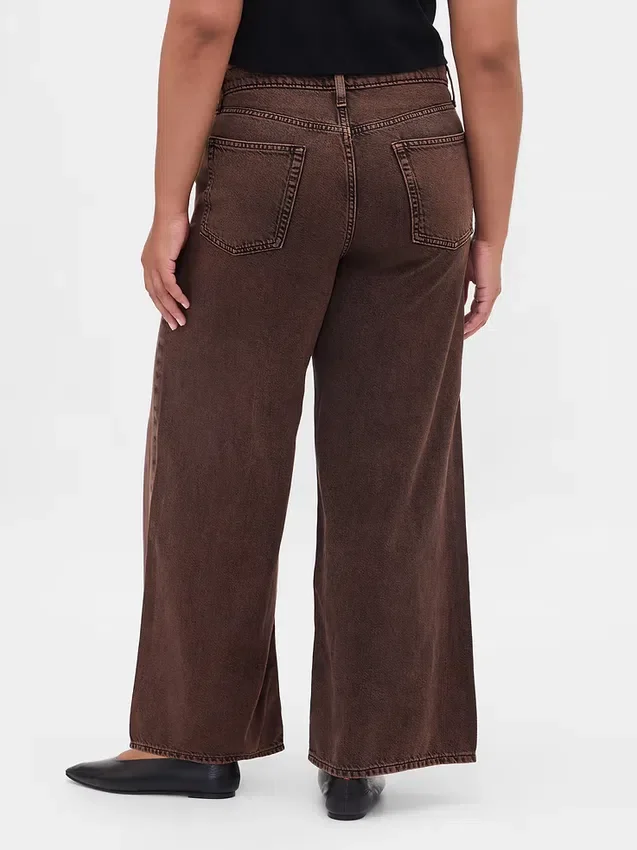 Ultrweiche Baggy-Jeans mit mittlerer Leibhöhe