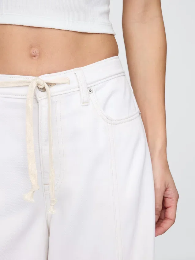 Ultrweiche Baggy-Jeans mit mittlerer Leibhöhe