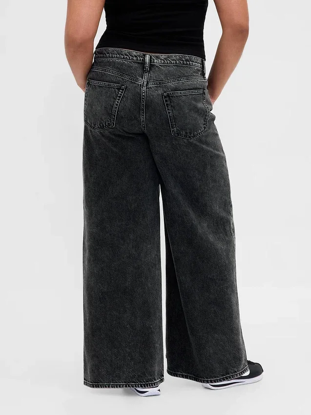 Ultrweiche Baggy-Jeans mit mittlerer Leibhöhe