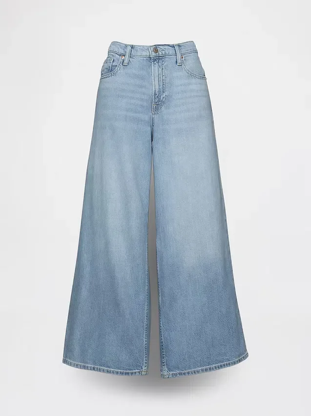 Ultrweiche Baggy-Jeans mit mittlerer Leibhöhe