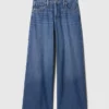 Ultrweiche Baggy-Jeans mit mittlerer Leibhöhe