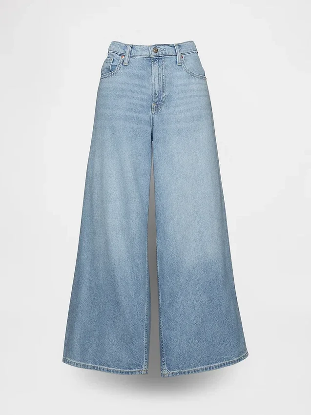 Ultrweiche Baggy-Jeans mit mittlerer Leibhöhe