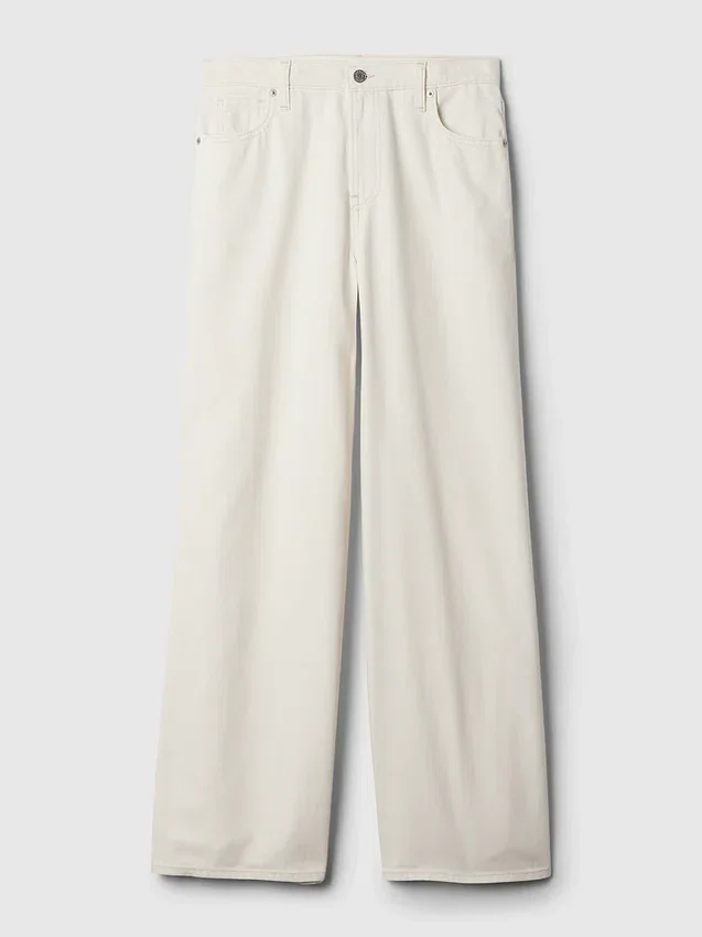 Ultrweiche Baggy-Jeans mit mittlerer Leibhöhe