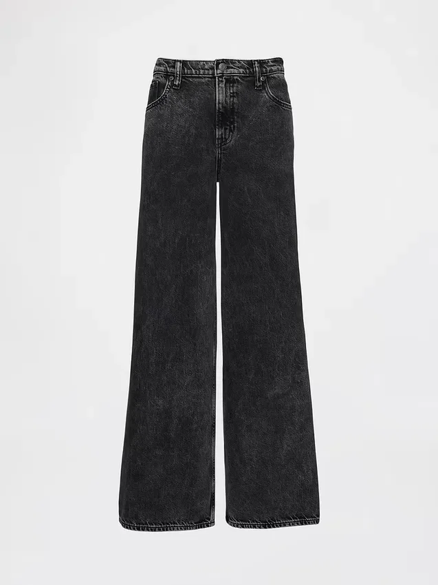 Ultrweiche Baggy-Jeans mit mittlerer Leibhöhe