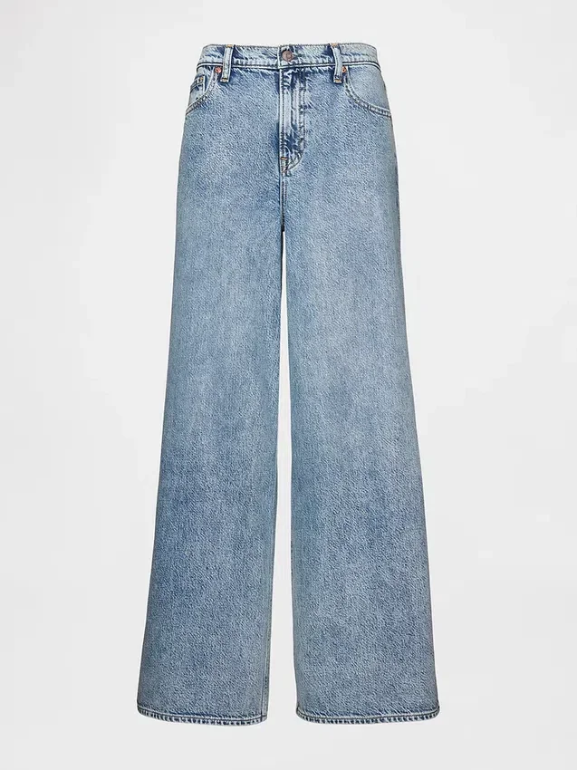 Ultrweiche Baggy-Jeans mit mittlerer Leibhöhe