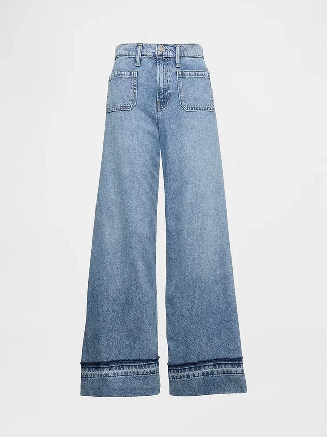 Ultrweiche Baggy-Jeans mit mittlerer Leibhöhe
