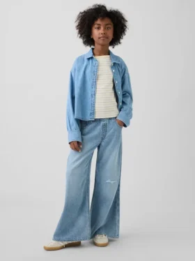Ultrweiche Baggy-Jeans mit niedriger Leibhöhe für Kinder
