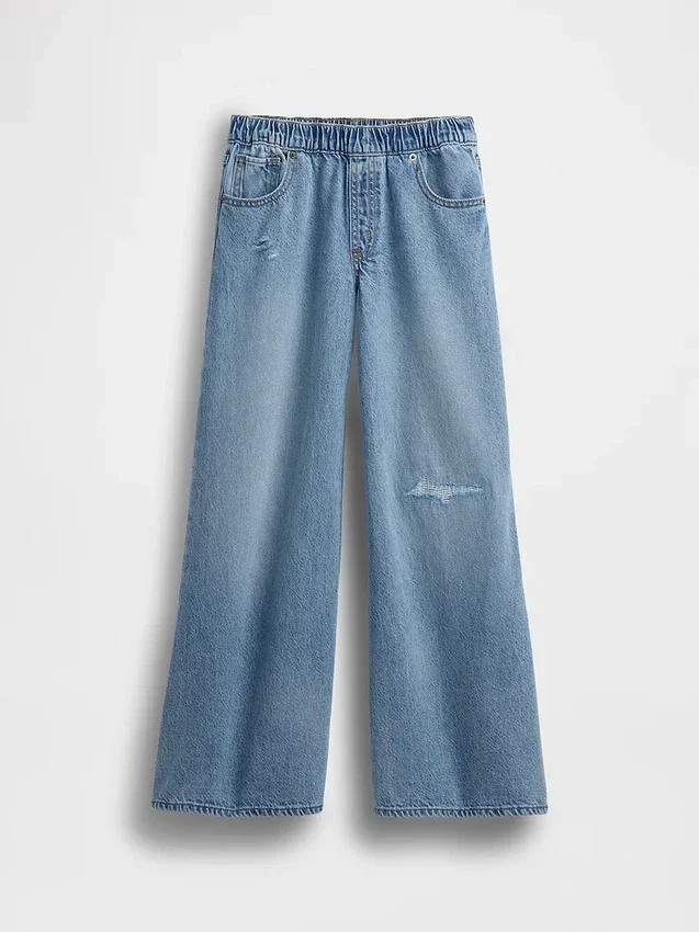 Ultrweiche Baggy-Jeans mit niedriger Leibhöhe für Kinder