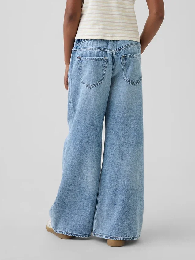 Ultrweiche Baggy-Jeans mit niedriger Leibhöhe für Kinder