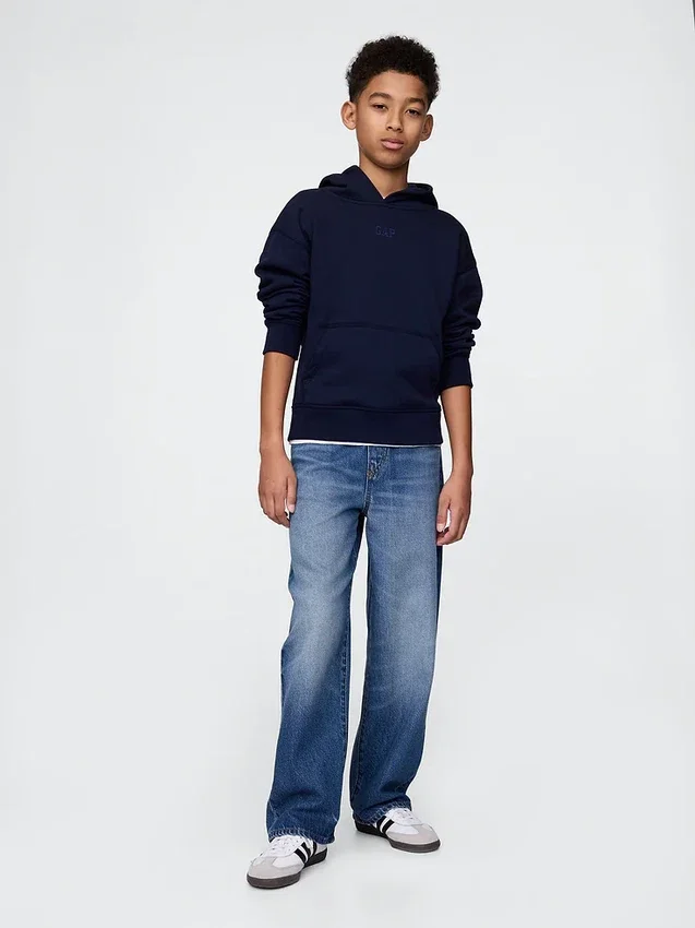 Ultrweiche Baggy-Jeans zum Hineinschlüpfen für Kinder