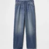 Ultrweiche Baggy-Jeans zum Hineinschlüpfen für Kinder