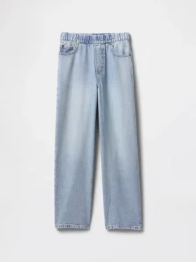 Ultrweiche Baggy-Jeans zum Hineinschlüpfen für Kinder
