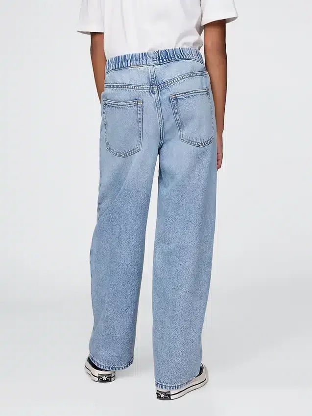 Ultrweiche Baggy-Jeans zum Hineinschlüpfen für Kinder