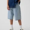 Ultrweiche Baggy-Shorts aus Denim für Kinder