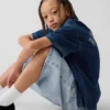 Ultrweiche Baggy-Shorts aus Denim für Kinder