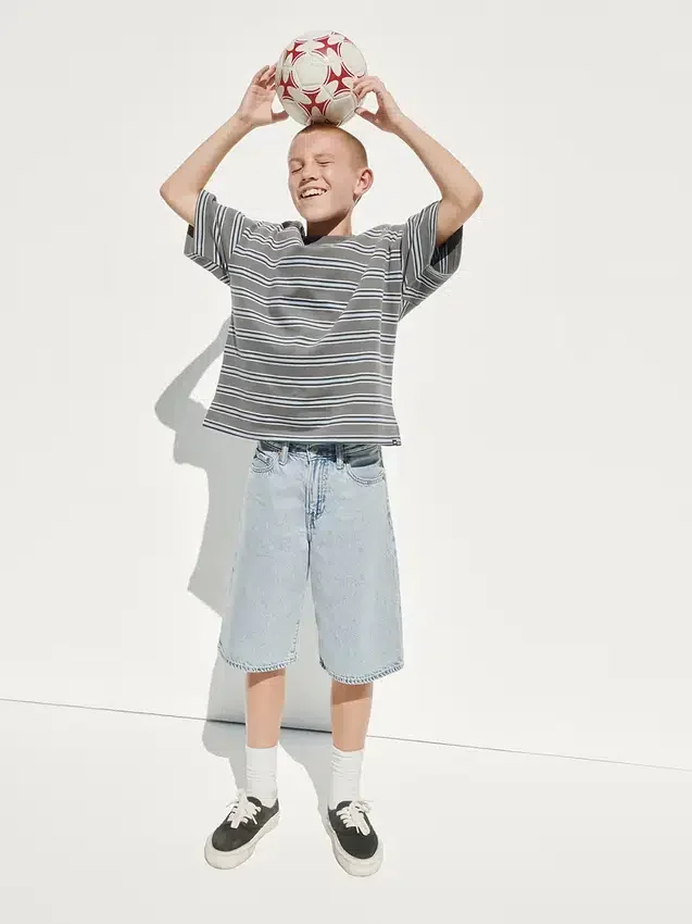 Ultrweiche Baggy-Shorts aus Denim für Kinder