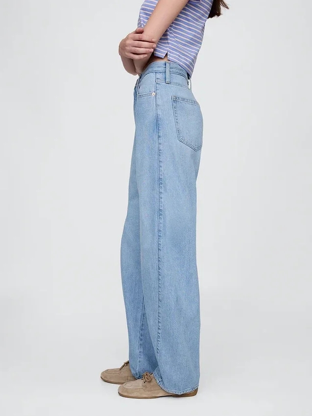 Ultrweiche Barrel-Jeans mit hoher Leibhöhe