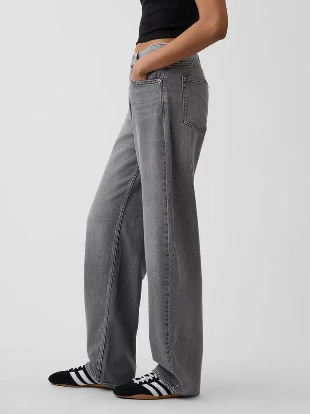 Ultrweiche Barrel-Jeans mit hoher Leibhöhe