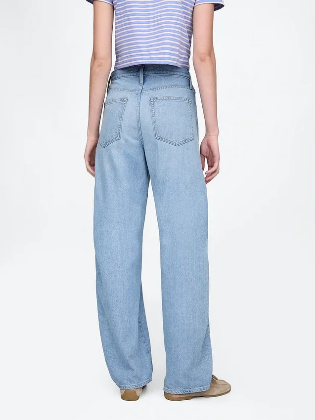 Ultrweiche Barrel-Jeans mit hoher Leibhöhe