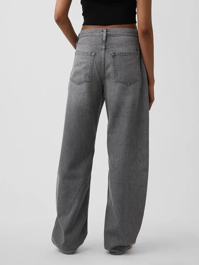 Ultrweiche Barrel-Jeans mit hoher Leibhöhe