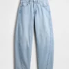 Ultrweiche Barrel-Jeans mit hoher Leibhöhe