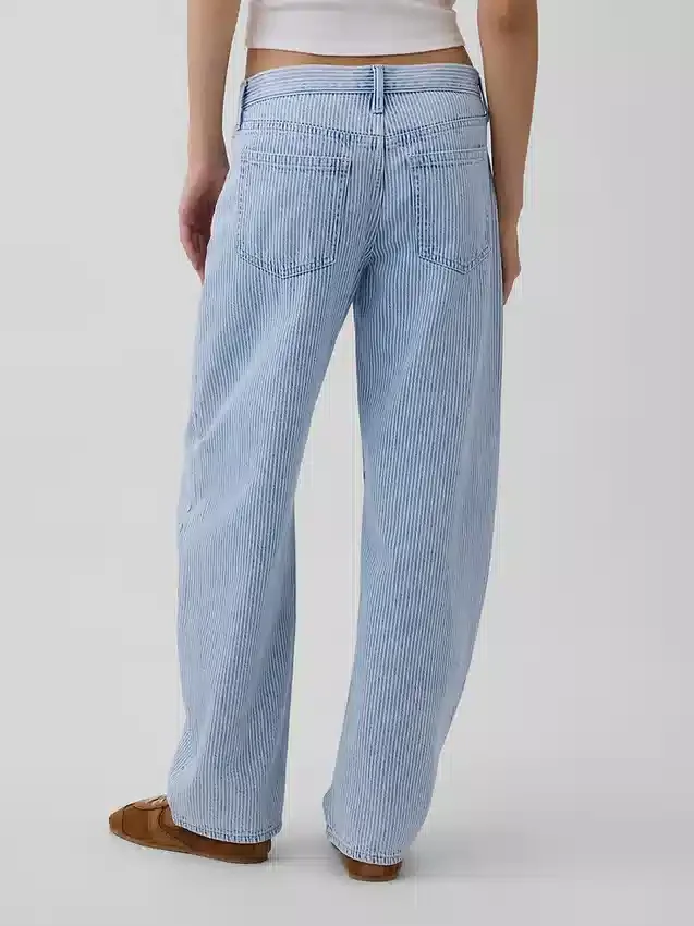 Ultrweiche Barrel-Jeans mit niedriger Leibhöhe