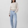 Ultrweiche Barrel-Jeans mit niedriger Leibhöhe