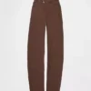 Ultrweiche Crossover-Barrel-Jeans mit hoher Leibhöhe