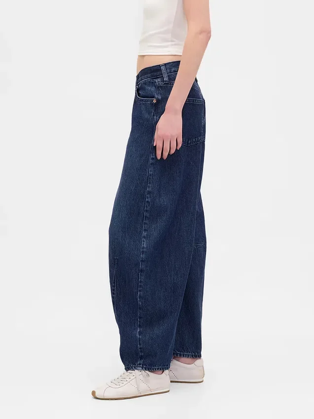 Ultrweiche Crossover-Jeans im Horseshoe-Schnitt mit hoher Leibhöhe