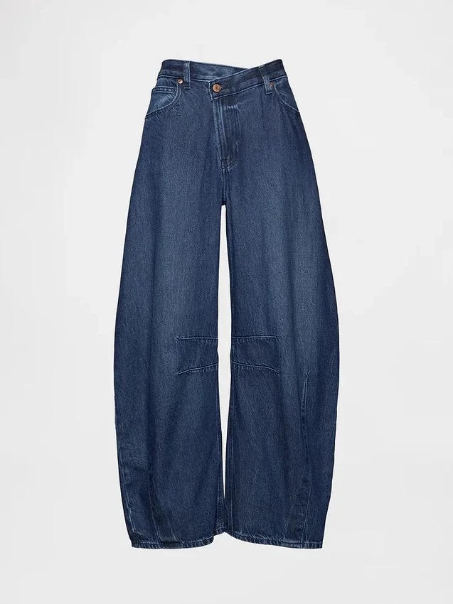 Ultrweiche Crossover-Jeans im Horseshoe-Schnitt mit hoher Leibhöhe