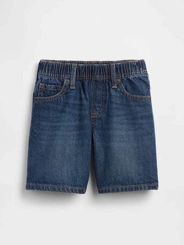 Ultrweiche Denim-Baggy-Shorts zum Hineinschlüpfen für Baby & Kleinkind