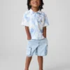 Ultrweiche Denim-Cargo-Shorts zum Hineinschlüpfen für Baby & Kleinkind