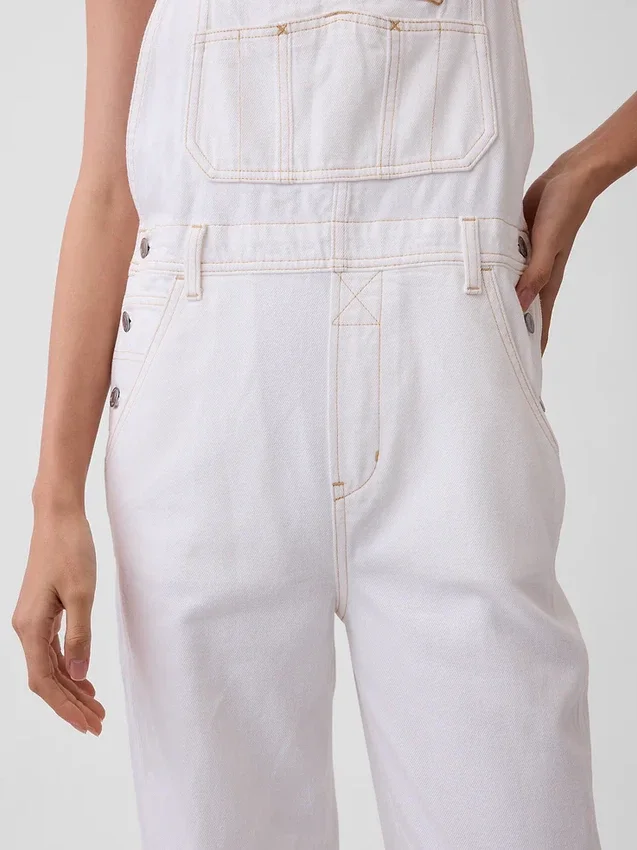 Ultrweiche Denim-Latzhose im 90er-Jahre-Stil