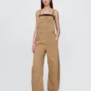 Ultrweiche Denim-Latzhose im Horseshoe-Stil