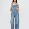 Ultrweiche Denim-Latzhose im Horseshoe-Stil