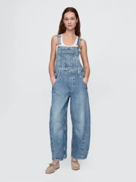Ultrweiche Denim-Latzhose im Horseshoe-Stil