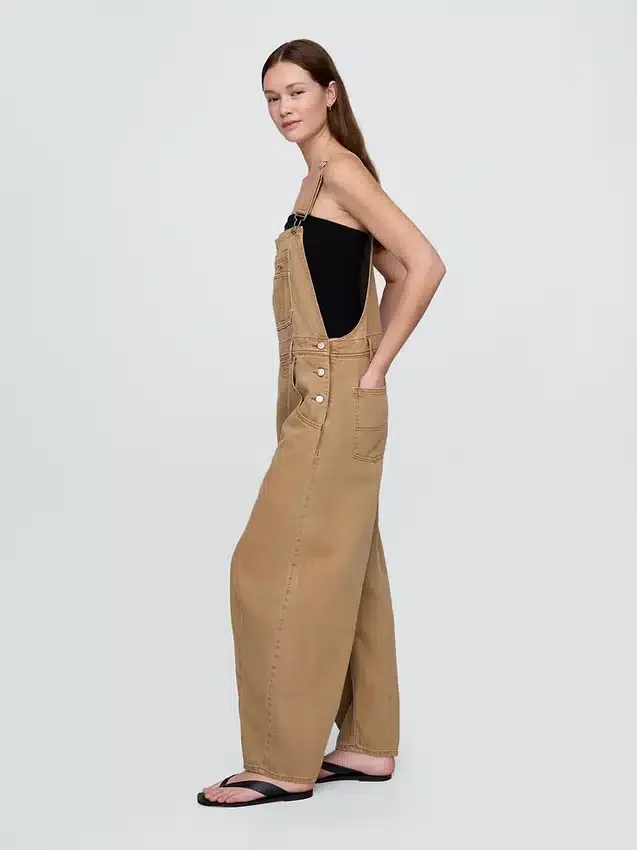 Ultrweiche Denim-Latzhose im Horseshoe-Stil
