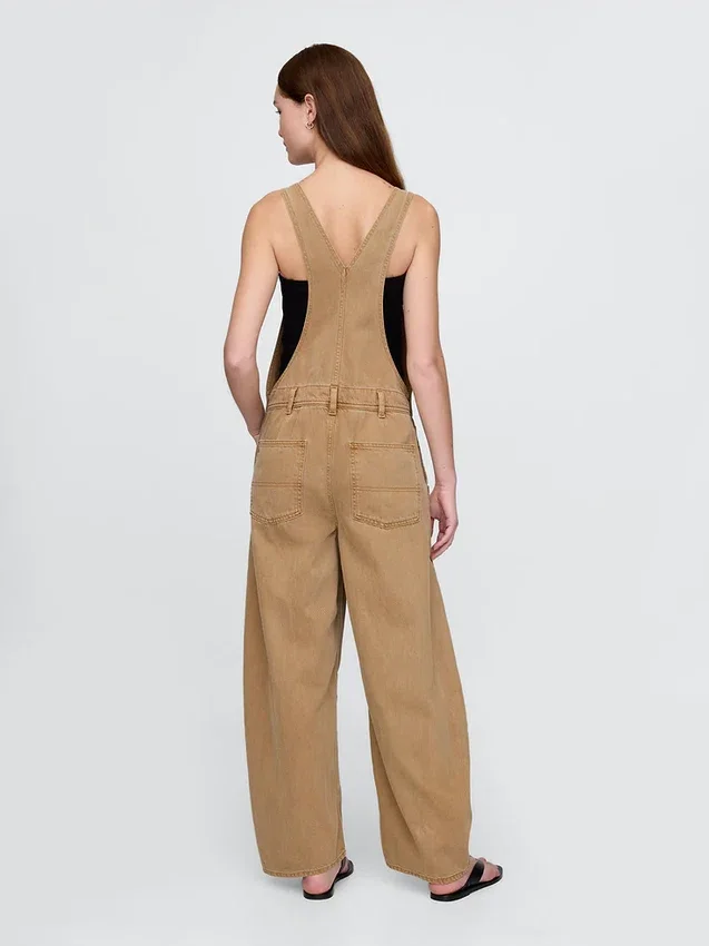 Ultrweiche Denim-Latzhose im Horseshoe-Stil