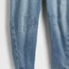 Ultrweiche Denim-Latzhose im Horseshoe-Stil