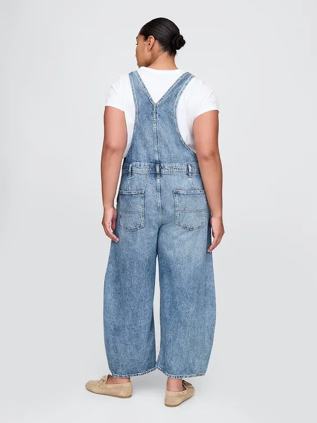 Ultrweiche Denim-Latzhose im Horseshoe-Stil