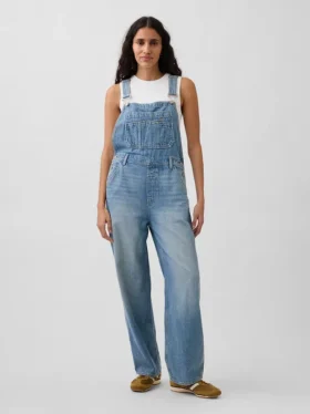 Ultrweiche Denim-Latzhose im Relaxed-Schnitt